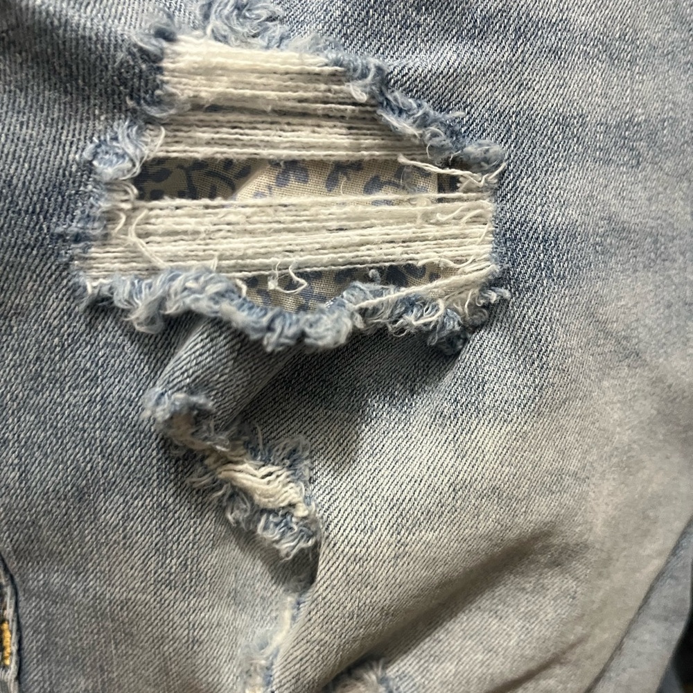 Torrid Button-Fly Ripped Jean Shorts - Picture 2 of 7